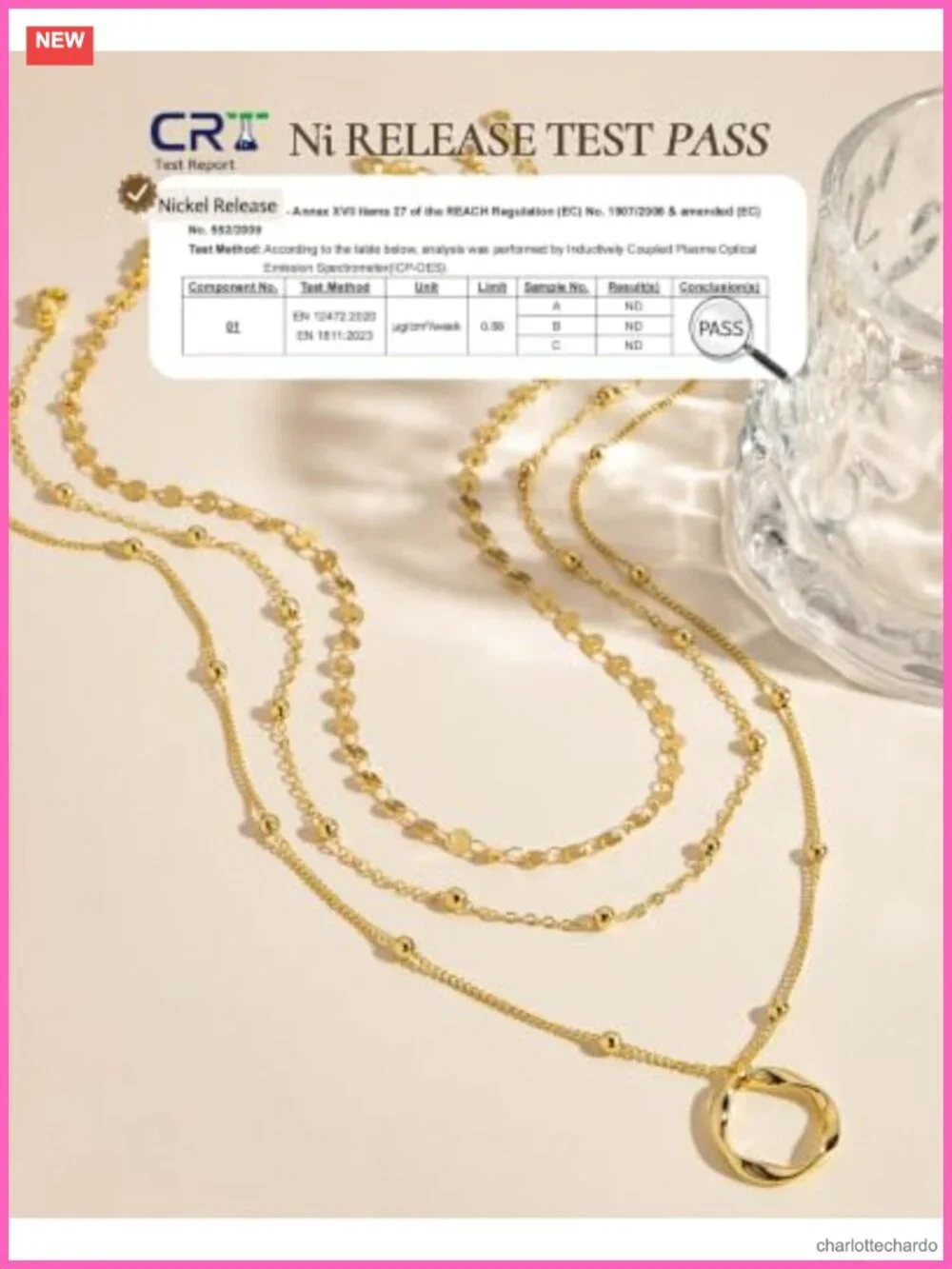 14K Gold Plated 3 Pc Layered Necklaces for Women